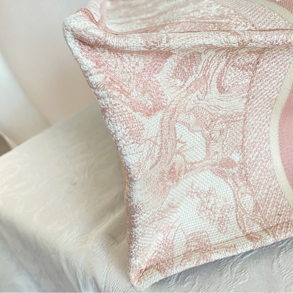 Christian Dior Pink Toile De Jouy Embroidery Medium Book Tote - Picture 10 of 16